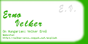 erno velker business card